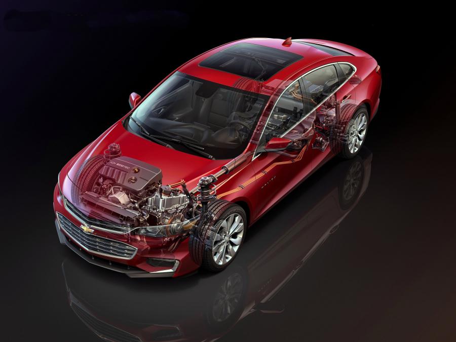 Схема Chevrolet Malibu Hybrid 2016 года  (фото 4 из 5)